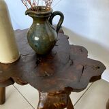 Ensemble table et tabourets brutaliste