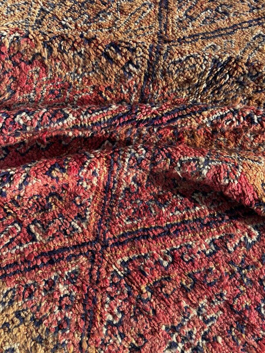 Vintage Berber wool rug, bohemian Moroccan.
