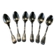 6 tablespoons. Antique. Silver-plated.