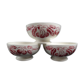 Lot of 3 bowls in Digoin faience 1940
