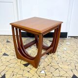 Teak trundle coffee table