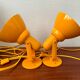 2 appliques murales vintage en métal jaune Ikea