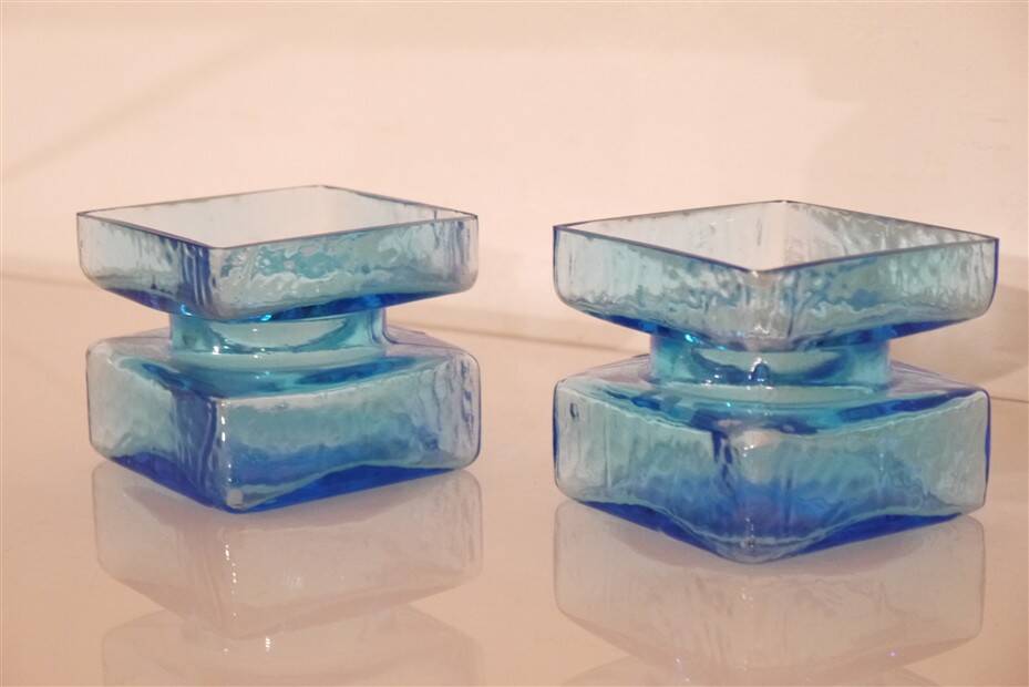 Pair of glass vases by Helena Tynell