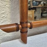 Vintage wooden mirror imitating bamboo