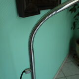 FLOOR lamp design COREP, lacquered steel taupe color, reclining