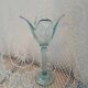 Glass tulip candle holder on stand