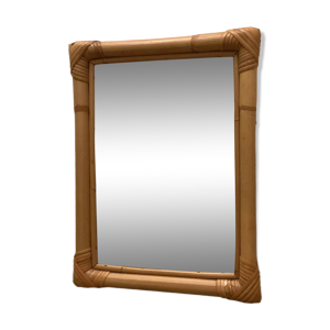Ancien miroir bambou