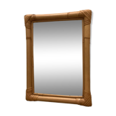 Old rectangular bamboo mirror, 38X29 cm