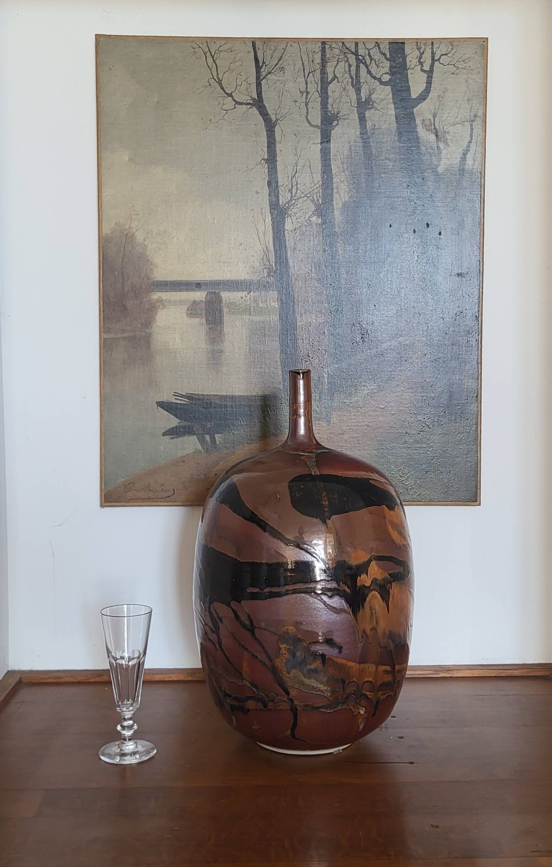 Francisco Pereira stoneware vase (1948-2023) / Puisaye