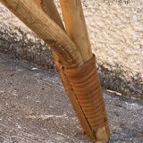 Chair and armchair in vintage rattan 1950