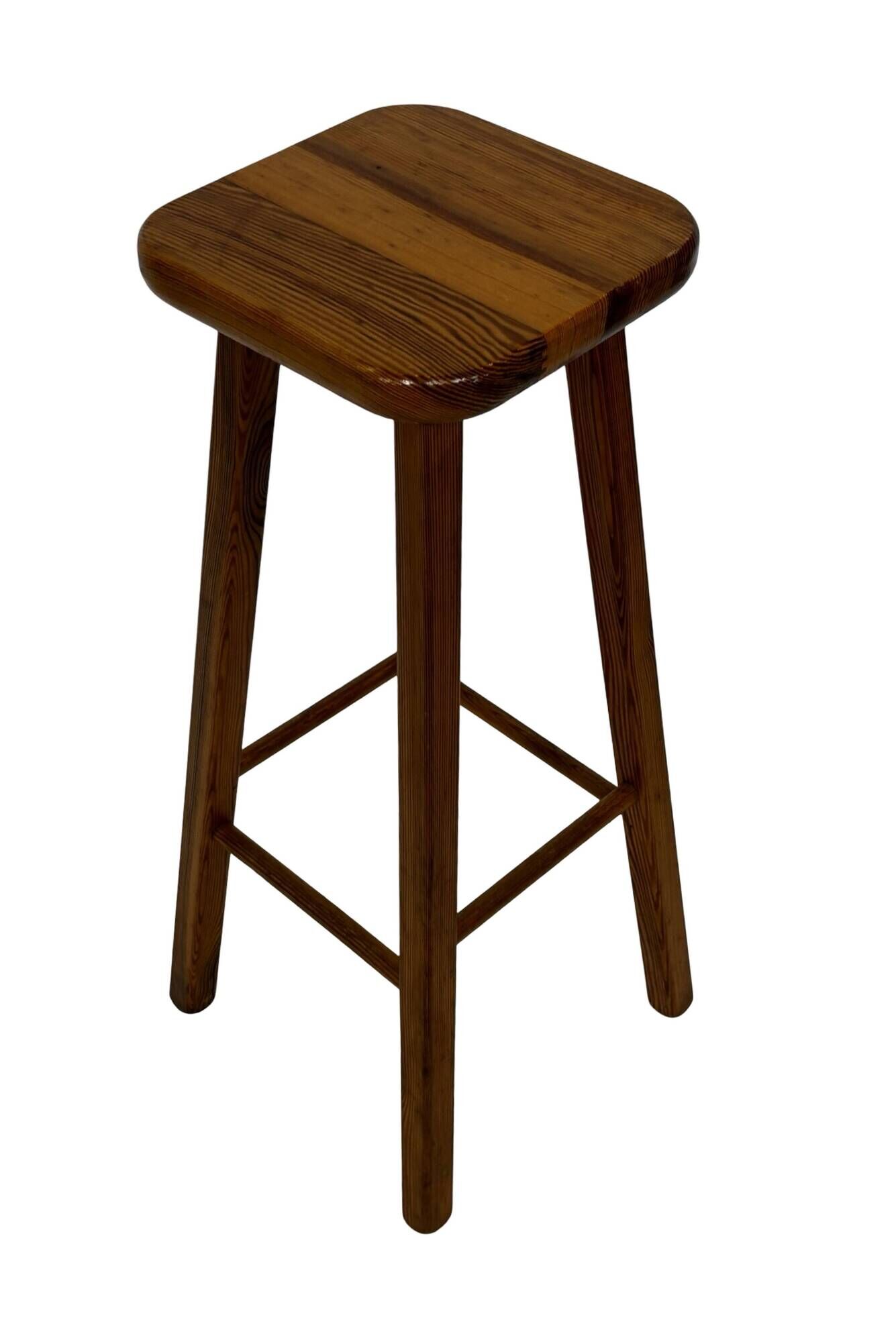 Vintage bar stool plant stool pinewood pinewood 1960s