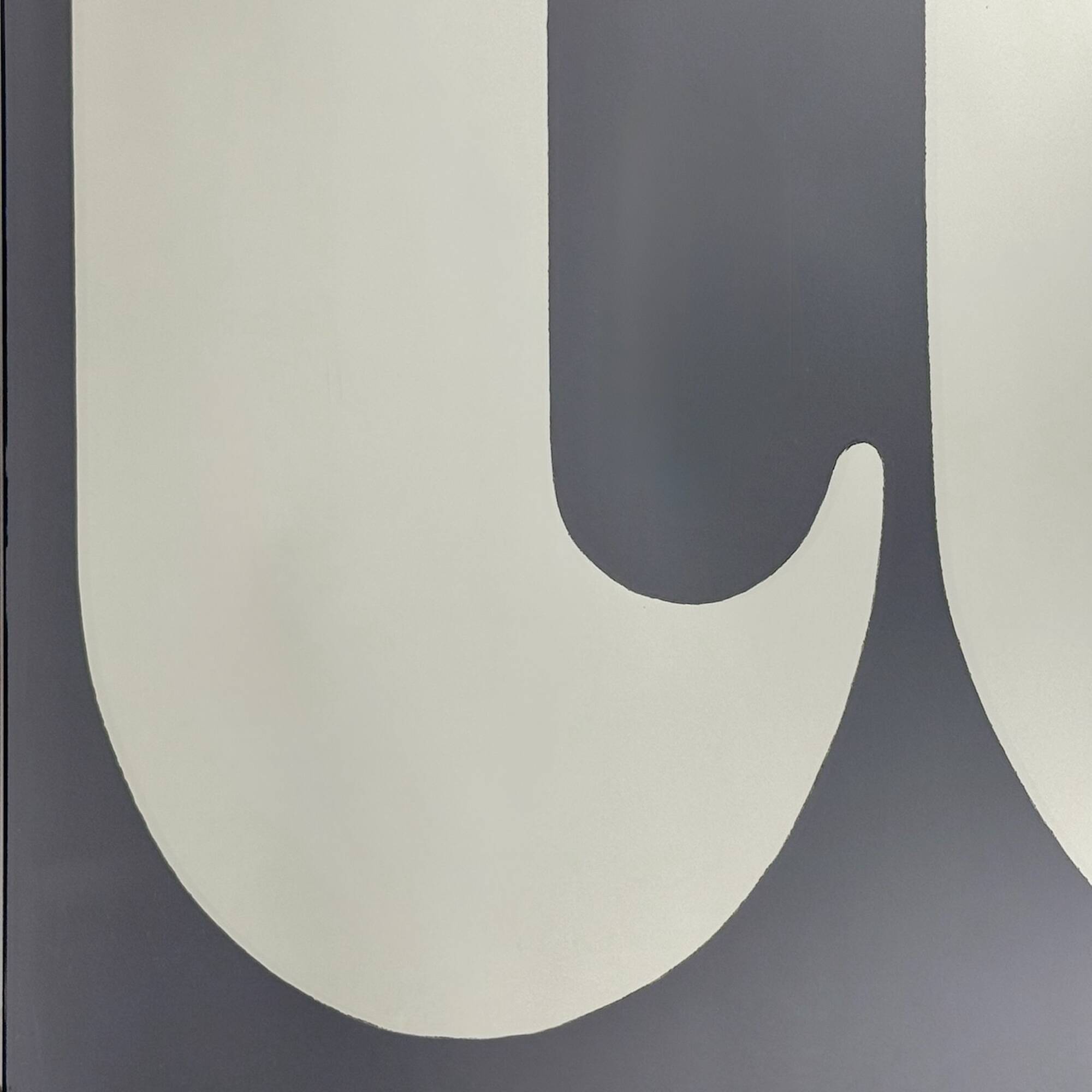 IO typographic mirror by Giuseppe Raimondi, 1970s