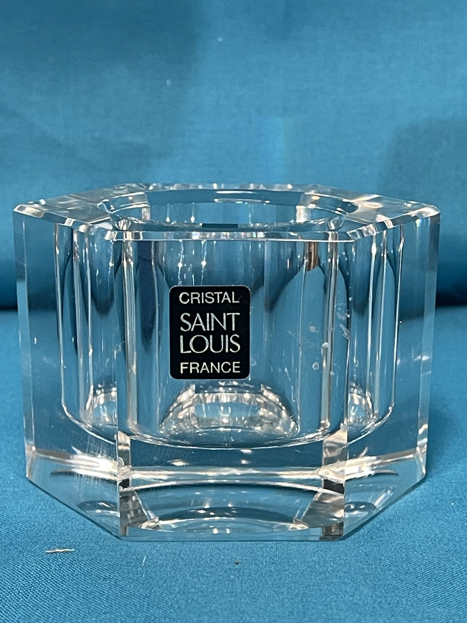 Pair of crystal candle holders saint-louis original box