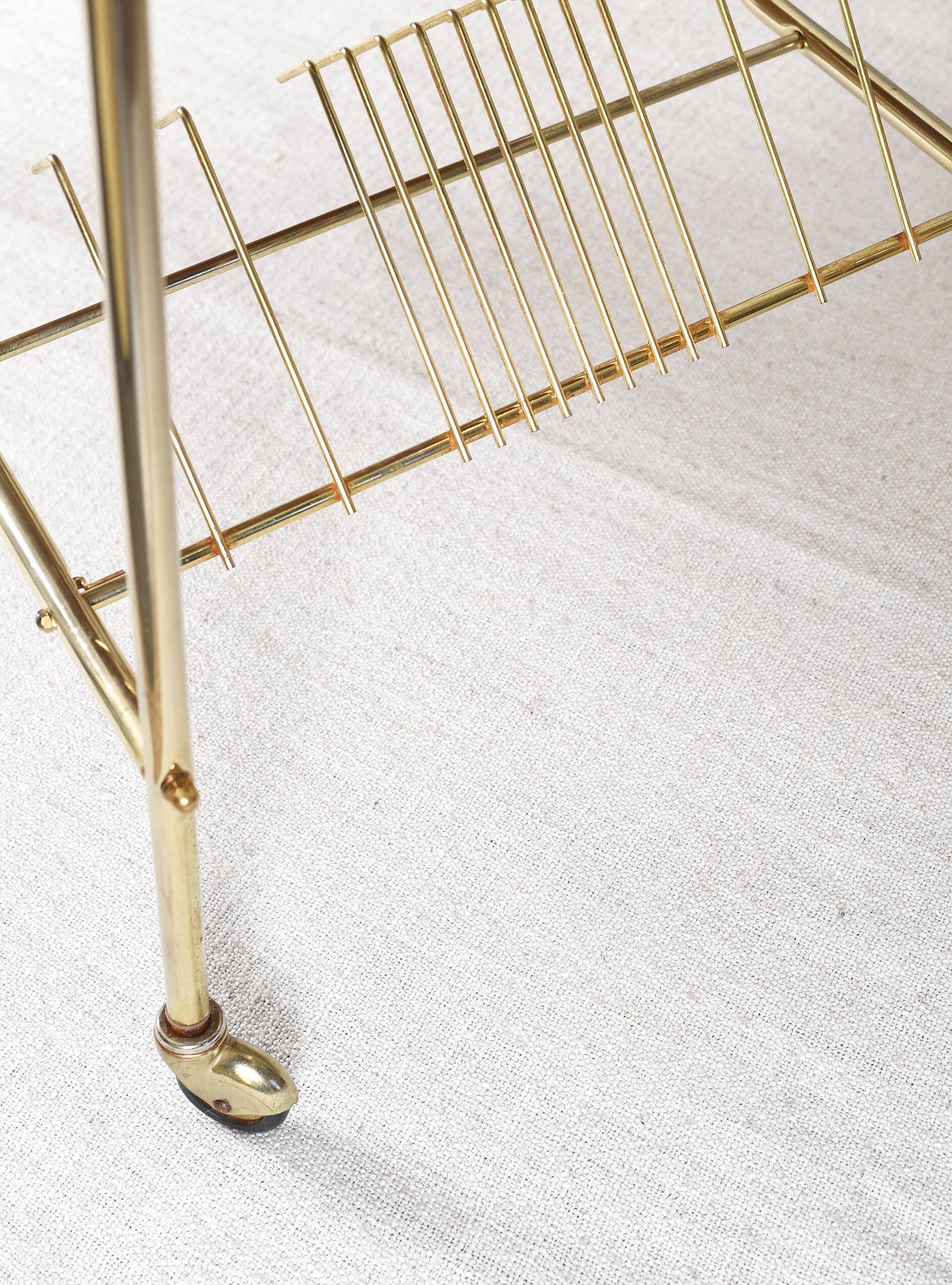 Vintage vinyl holder trolley