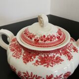 Service à café et thé ancien rouge Villeroy & Boch Saar Allemagne