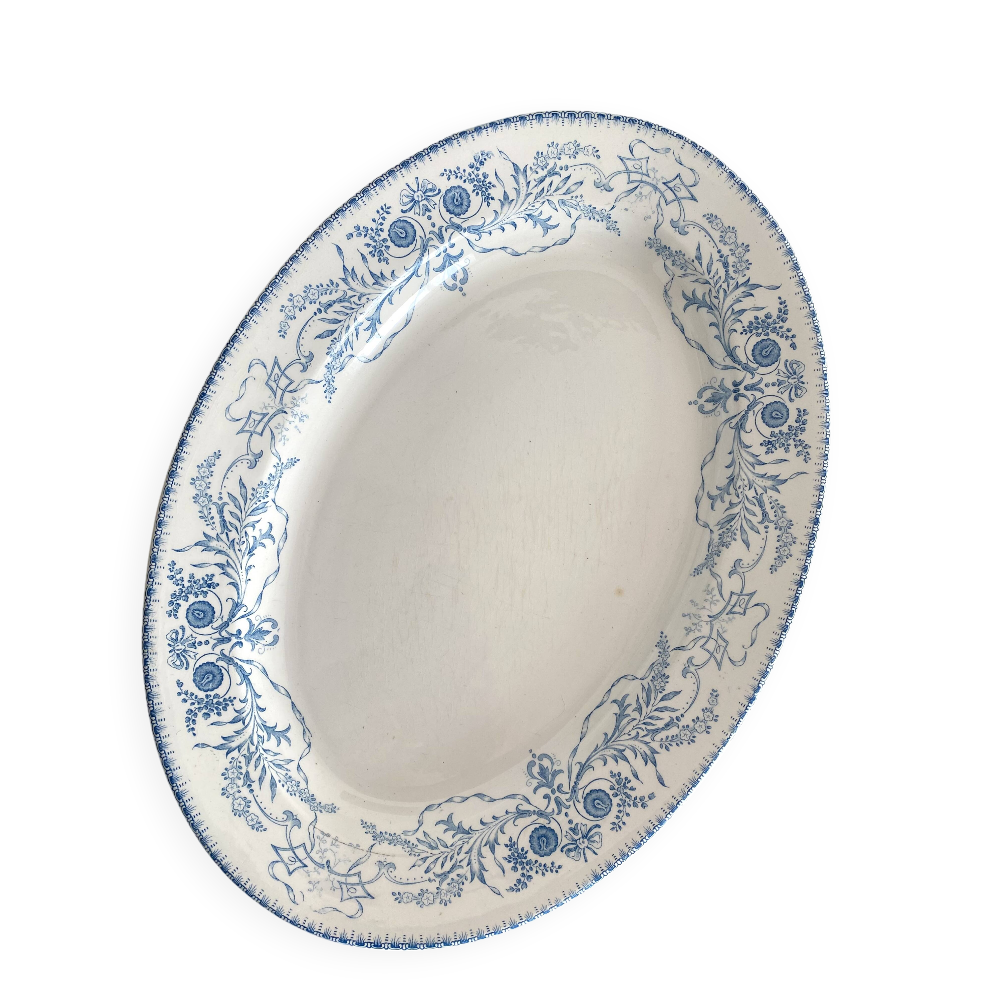 Boch Frères Rubis model ironstone oval dish