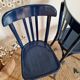 Duo de chaises bistrot anciennes bleues