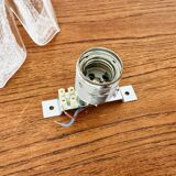 Brass and Glass Flush Light by Glashütte Limburg