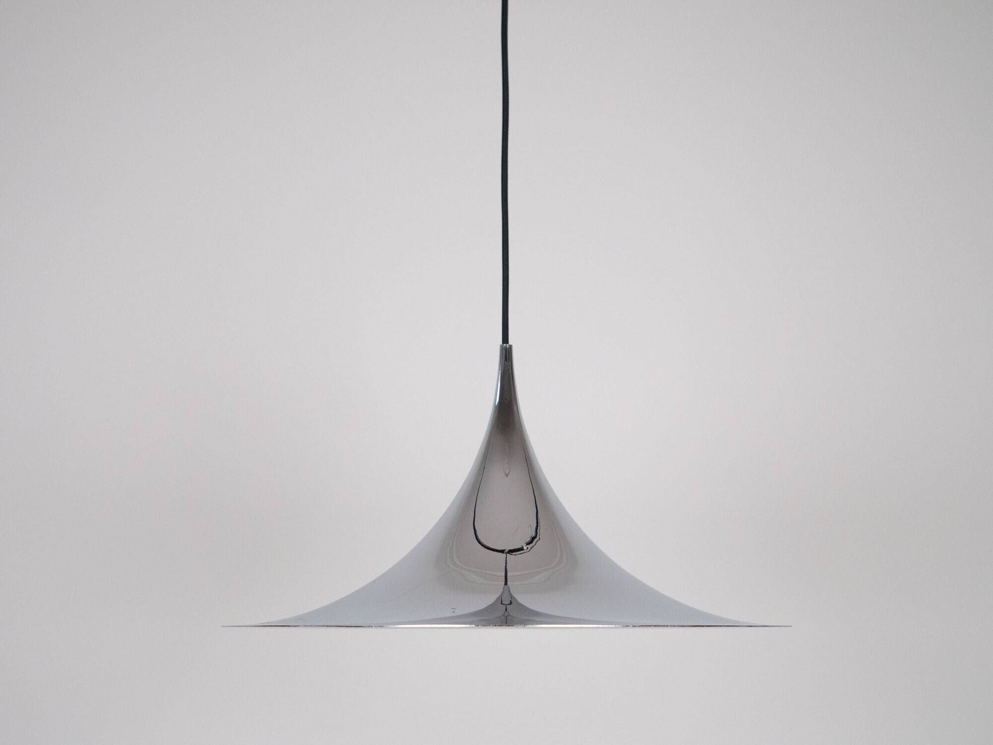 Danish vintage pendant lamp Semi by Bonderup and Thorup, 1968
