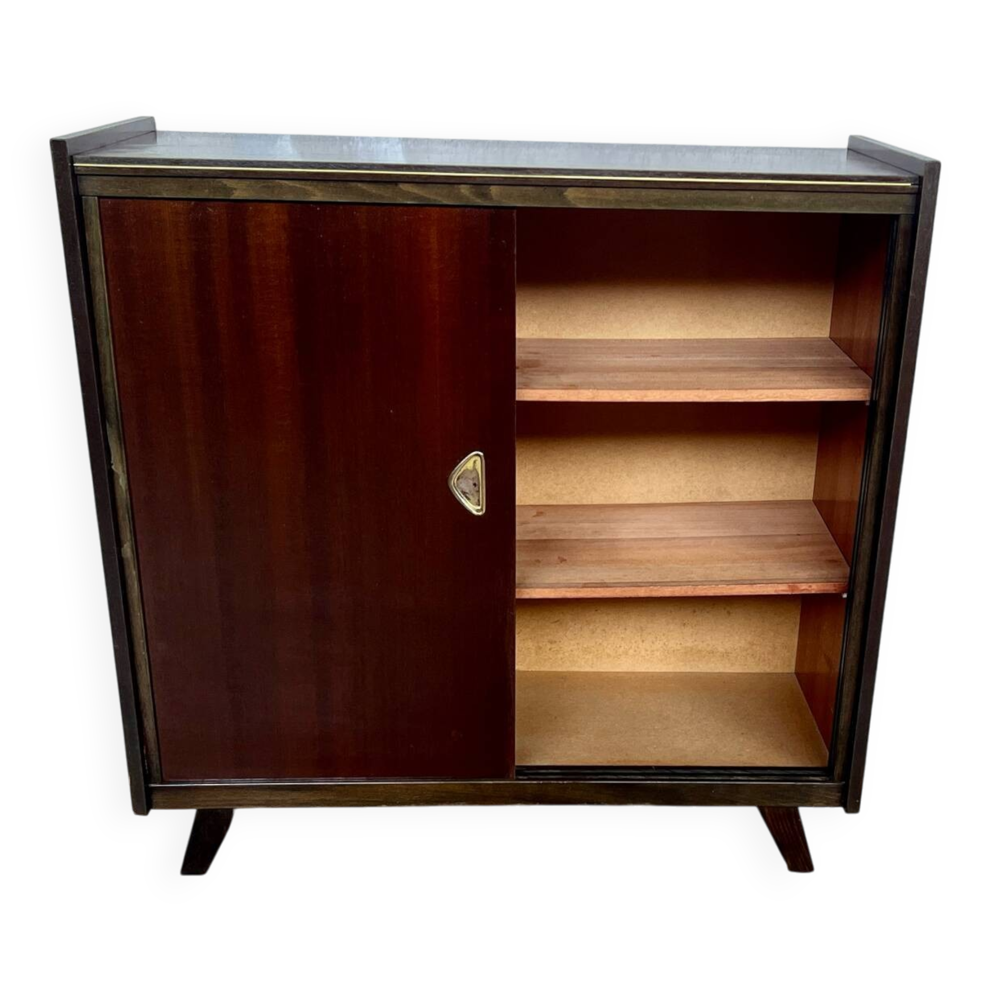 Furnished shoe cabinet with sliding doors
