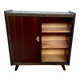 Furnished shoe cabinet with sliding doors