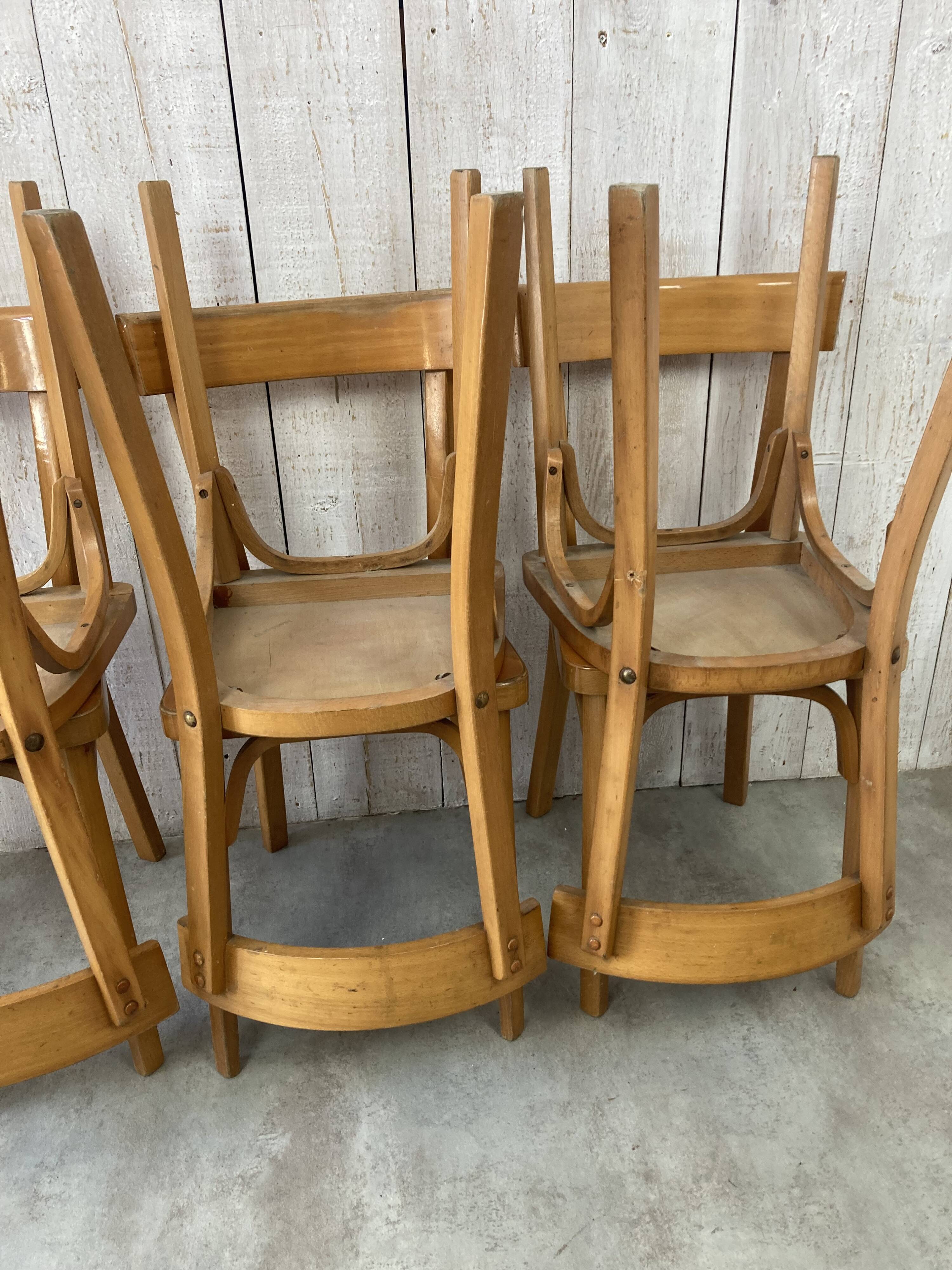 Ensemble de 6 chaises bistrot Baumann