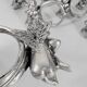 Set of 10 Silver-Plated Cherub Napkin Rings, Vintage Table Décor Putti Figurine