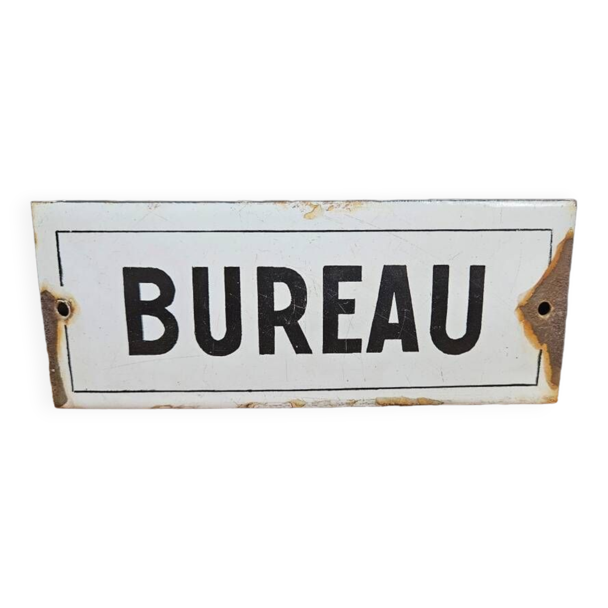 Enameled Office Plate - Old enameled plate