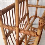 Rattan magazine holder - 70s