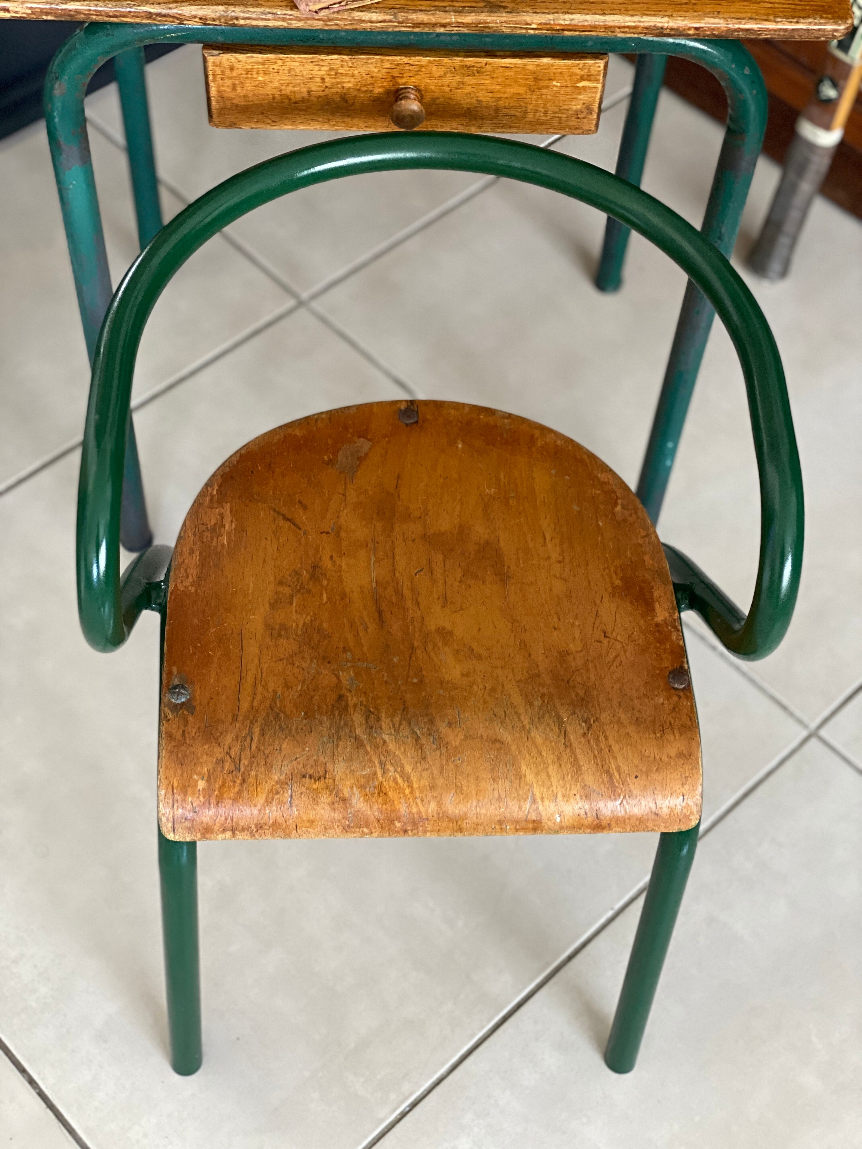 Desk and school chair set