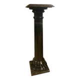 Black marble pedestal column