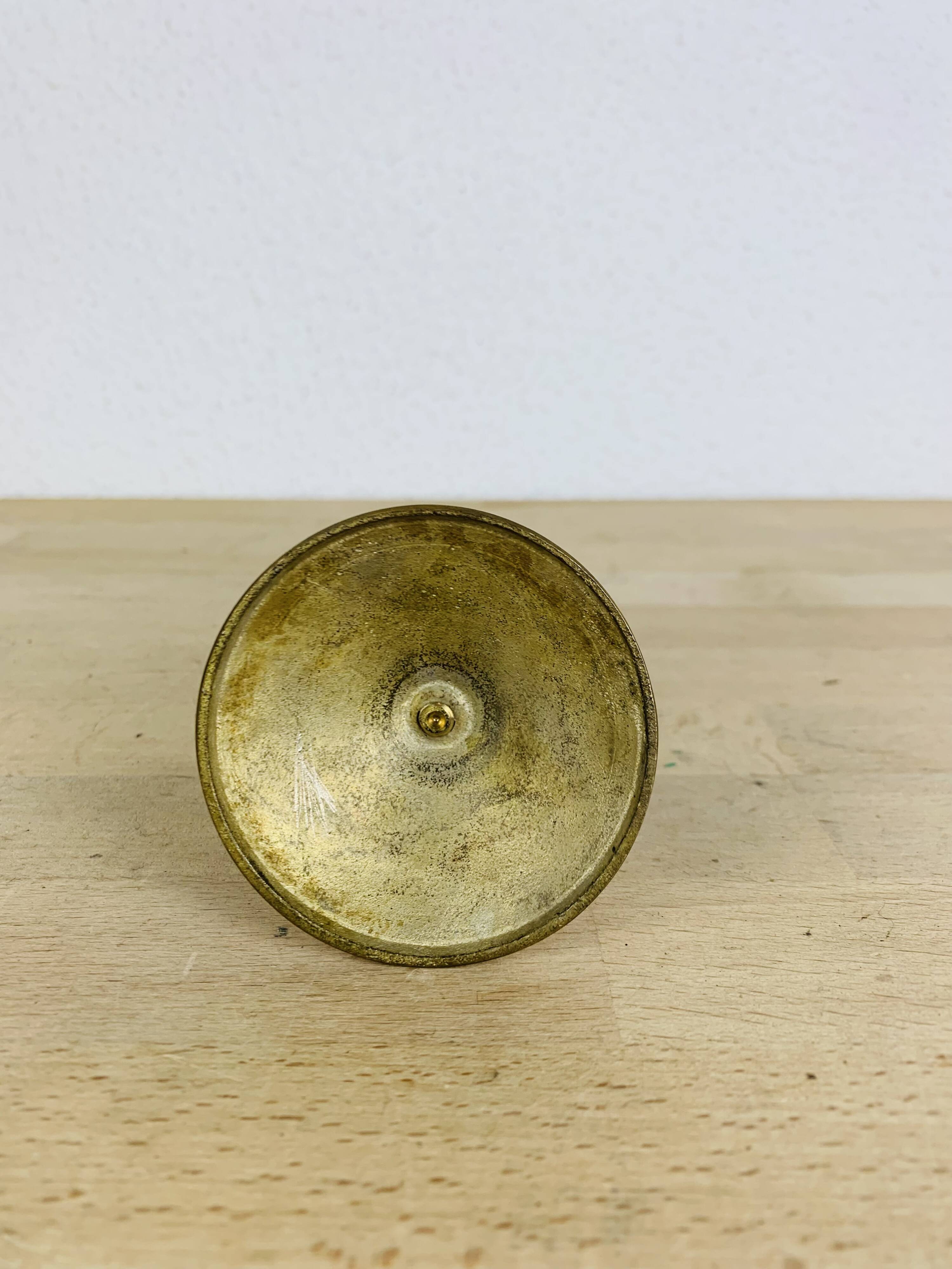 Vintage gold brass candle holder