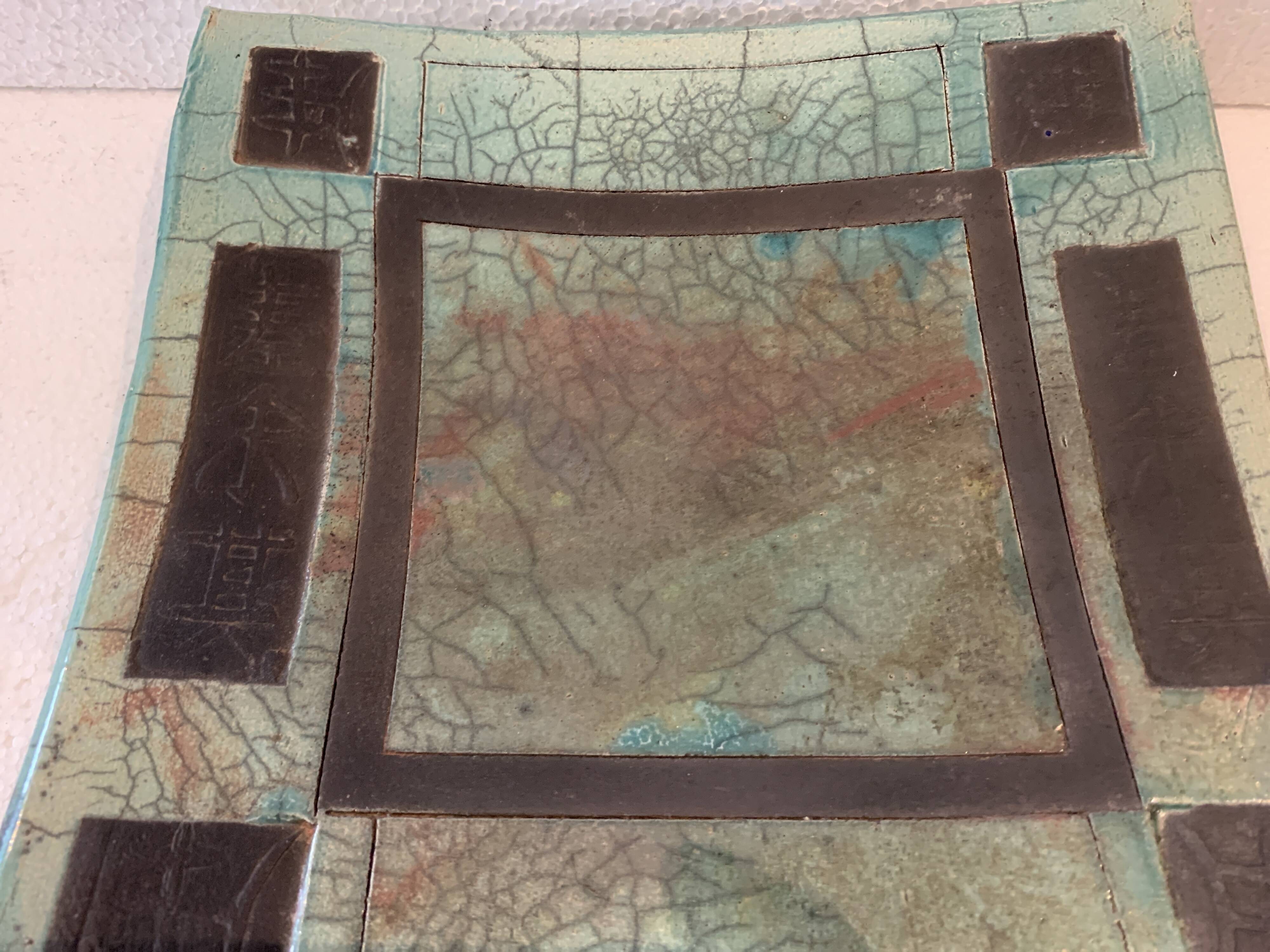 20th century enamelled ceramic footed cup