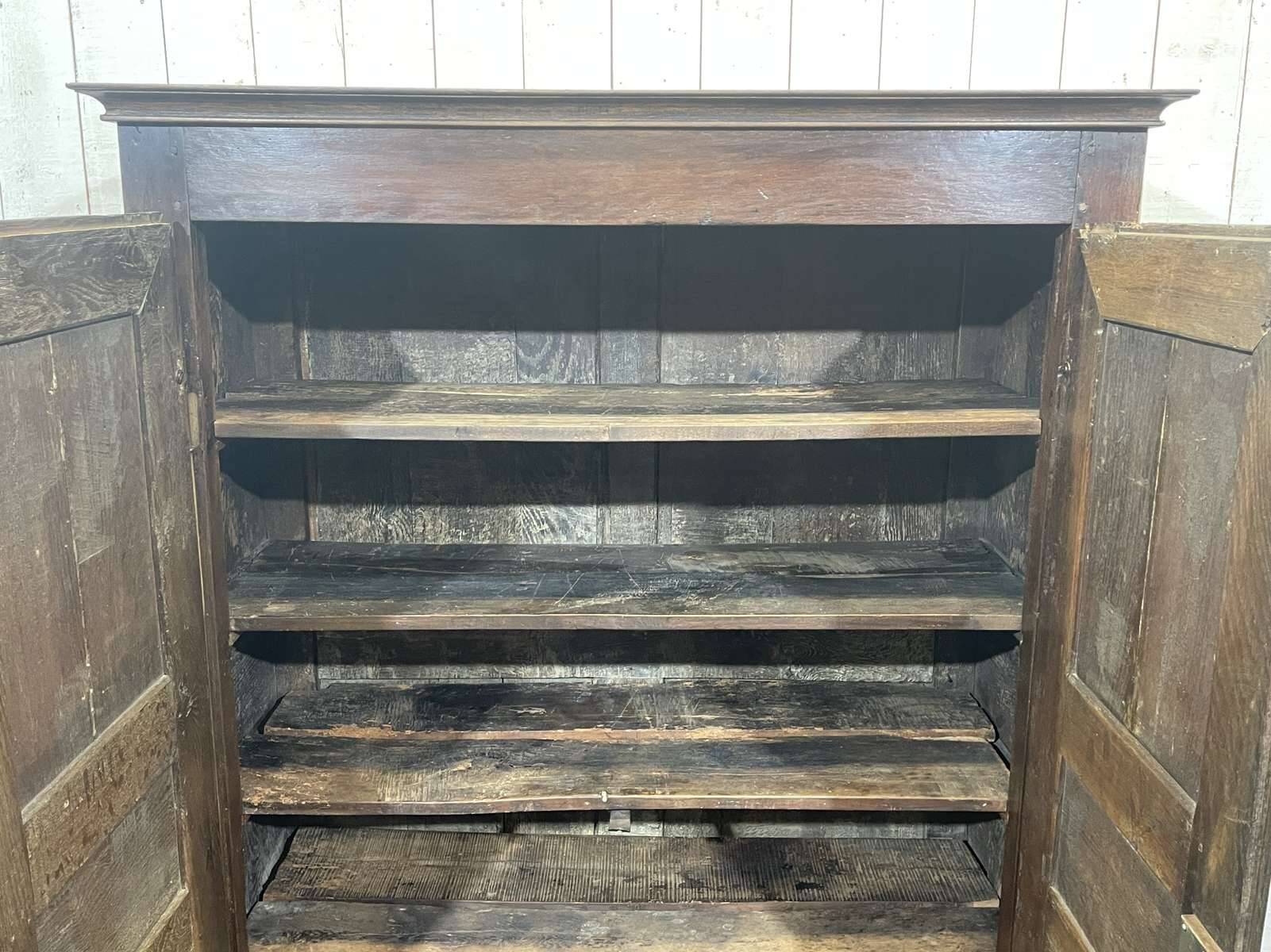 19th century rustic oak wardrobe