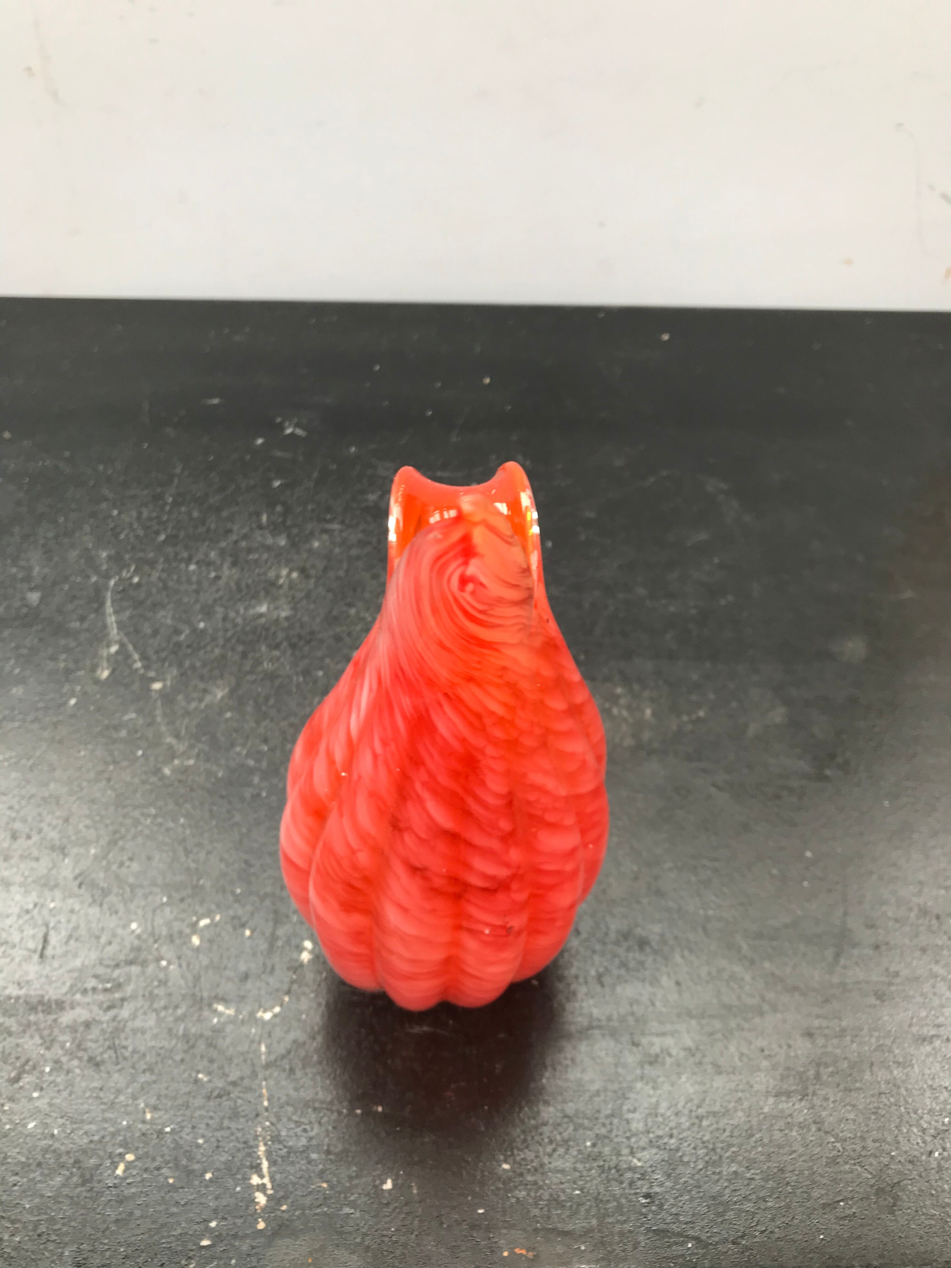 Former Murano glass multi-layered orange glass - vintage white