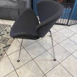 Orange slice armchair 437 by pierre paulin for artifort, grey, 1980.