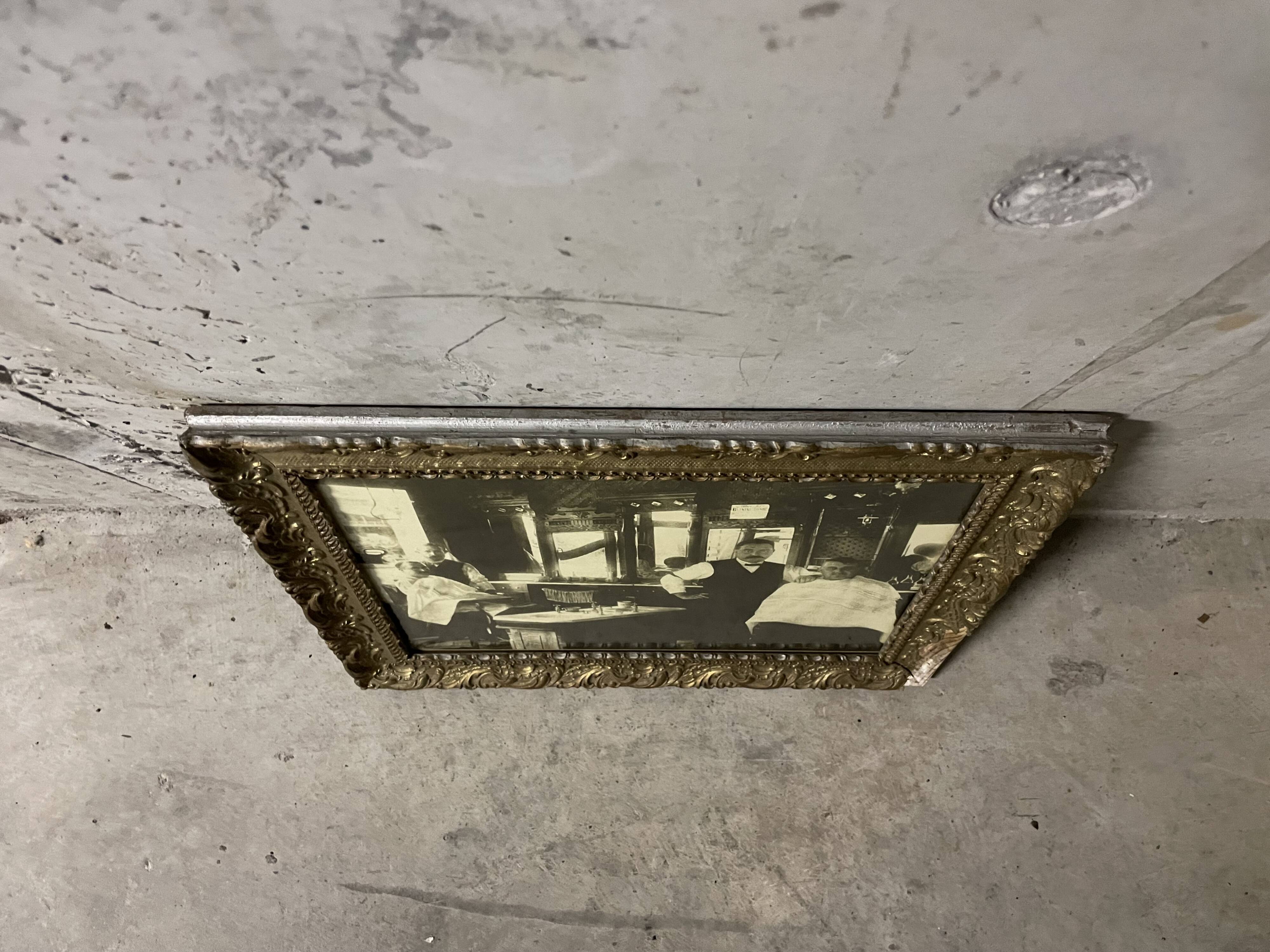 Old photo frame “the barbers”