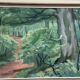 Original Swedish Oil on Canvas – "Path through the Forest" by H.J. Larsson – Signed, Vintage and Framed – 70 x 50 cm (27.5 x 19.6 inches)