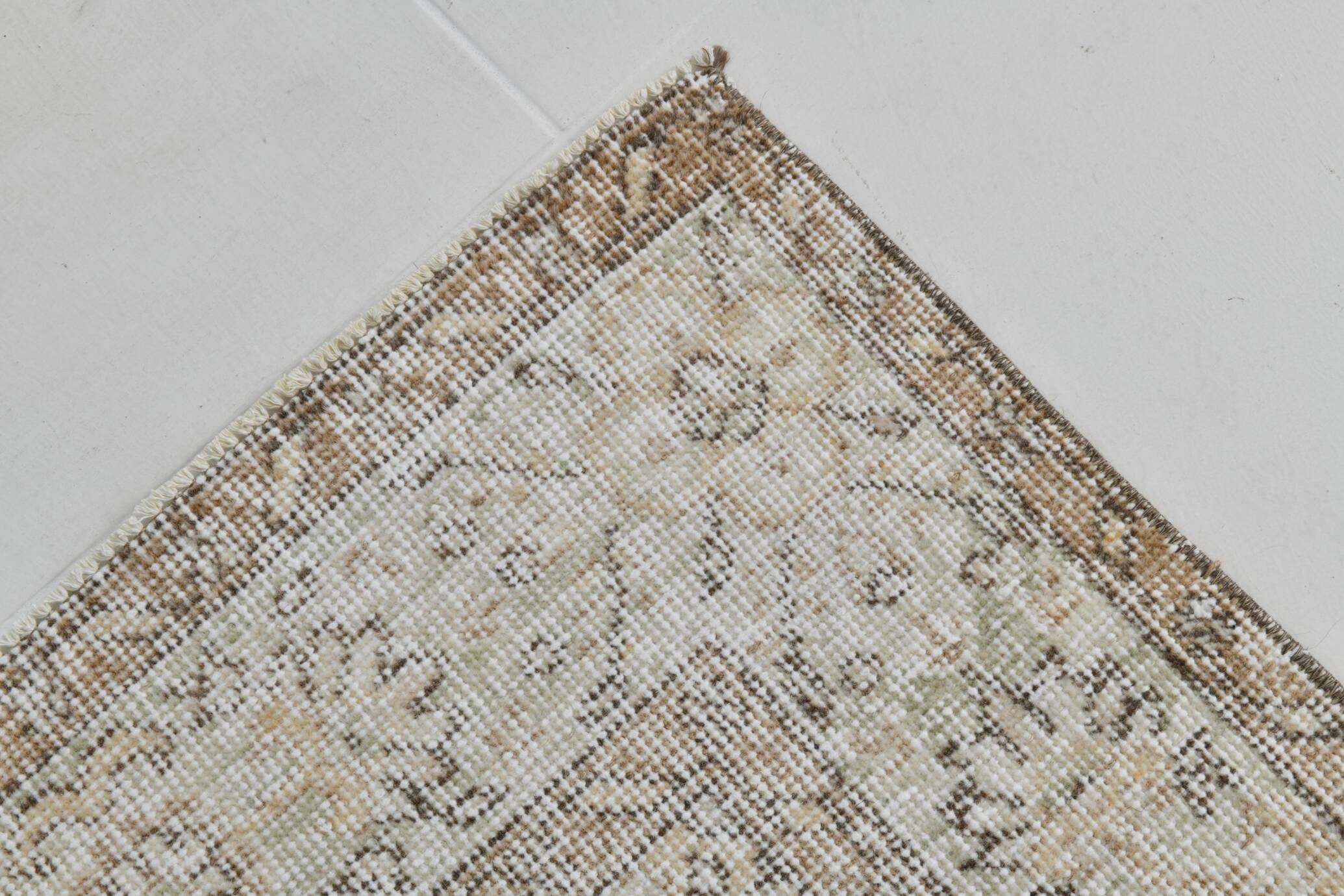 Geometric Pattern Vintage Oushak Area Rug, 174x279 Cm