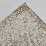 Geometric Pattern Vintage Oushak Area Rug, 174x279 Cm