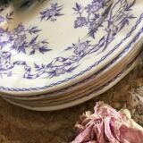 Six plates serves iron land U & C Sarreguemines collection "Thorn".