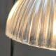 Floor lamp in chromed metal and holophane glass 1970