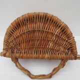Old wicker basket, semicircle, to hang