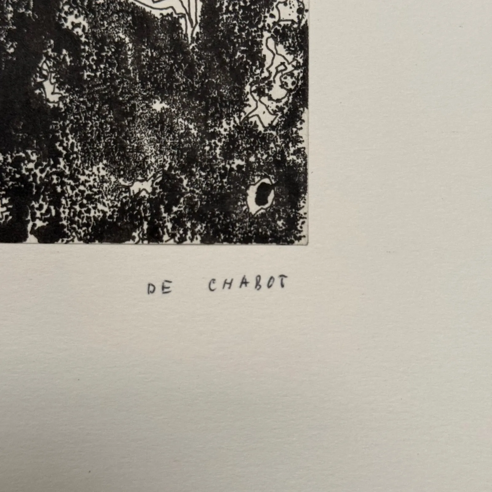 Modern composition drawing 1970 by François de Chabot