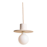 Suspension alba en béton blanc