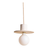 Alba pendant light in white concrete