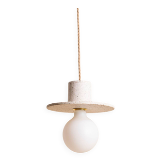 Alba pendant light in white concrete