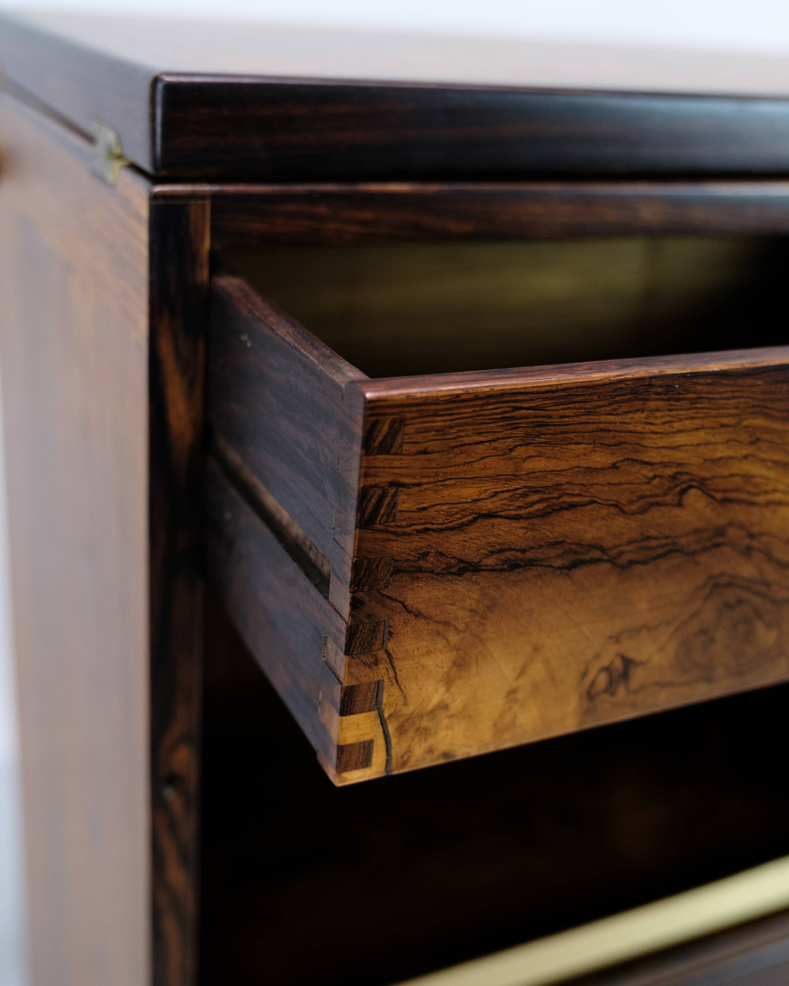 Captain´s Bar Made In Rosewood With wheels by Dyrlund From 1960s