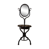 Thonet style curved wood bathroom cabinet