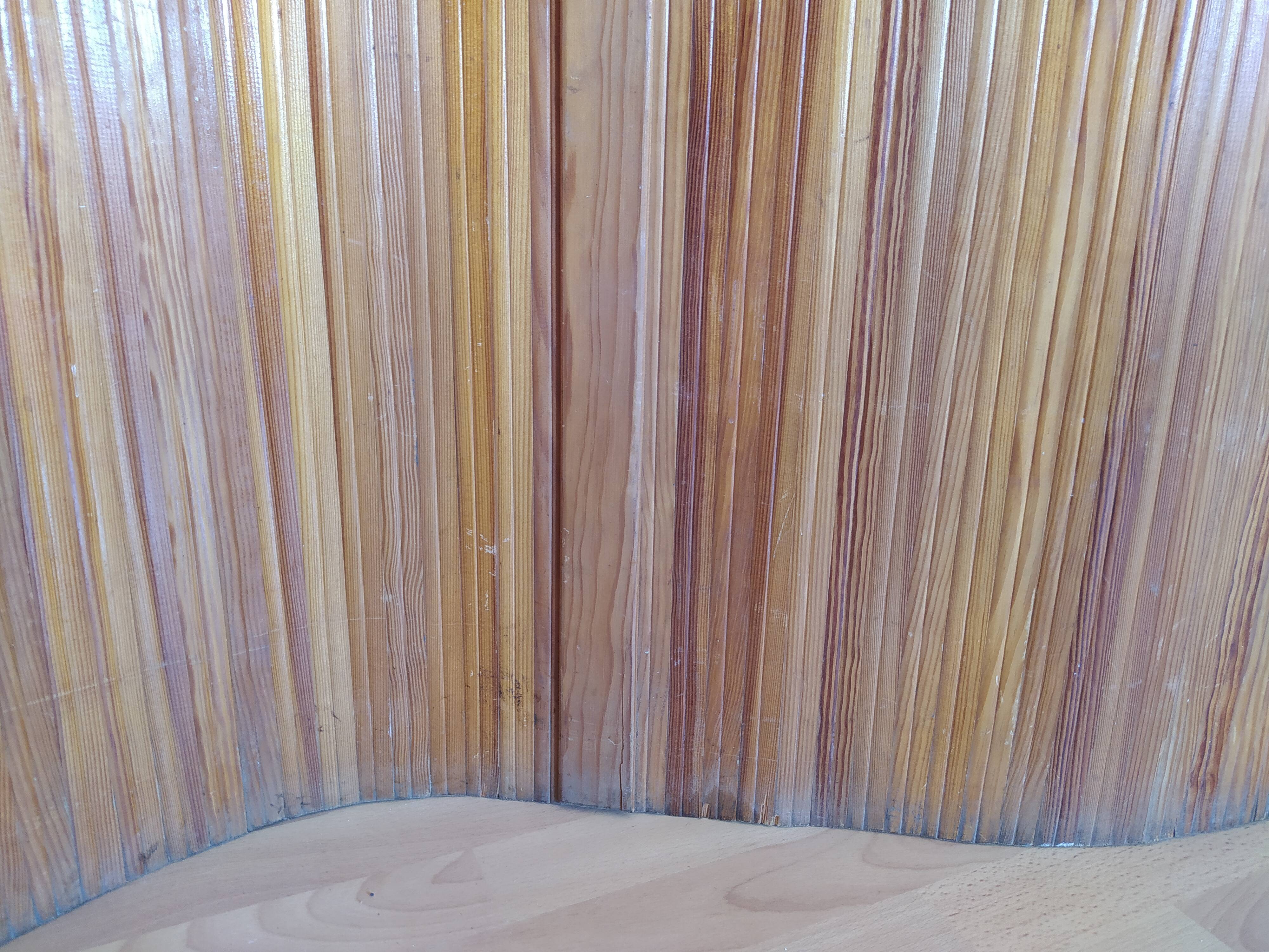 Roll-up wooden screen Baumann - 1950